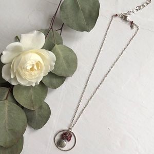 Silver and stone necklace